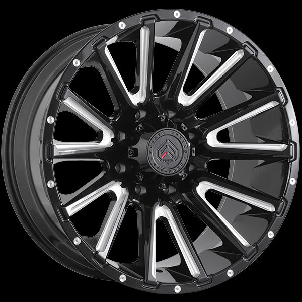 Gloss Black - Milled Edge XR110 8x170 22x10.0 Winter Rated XR102202